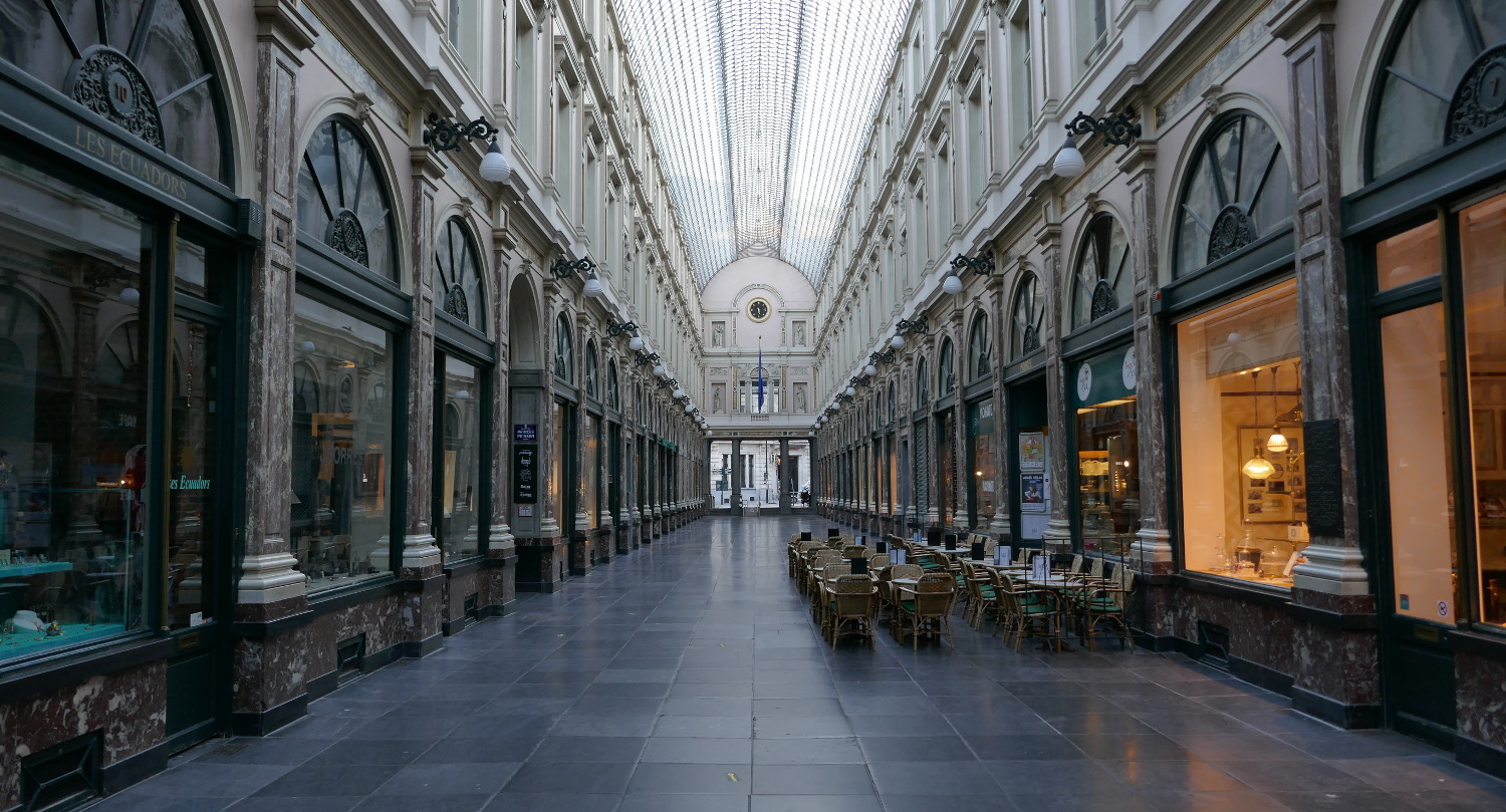 Walkway, Royal Galleries of Saint Hubert, Brussels, Belgium