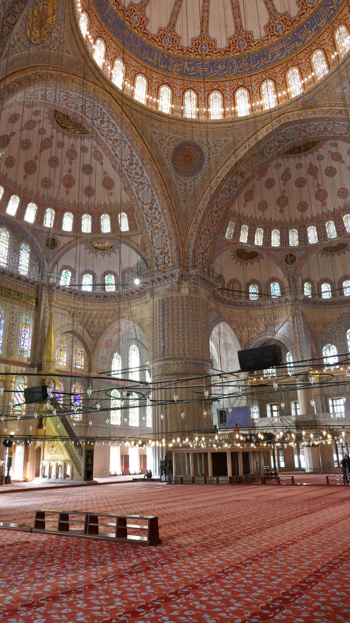 The Sultan Ahmed Mosque (The Blue Mosque) Interior, Istanbul, Turkey
