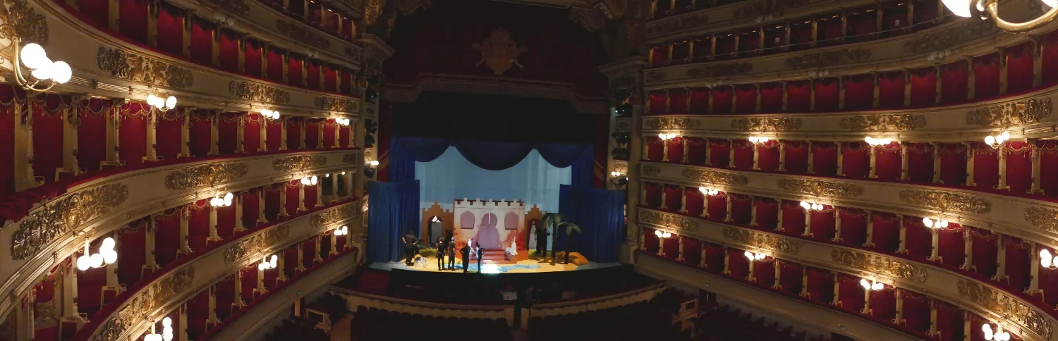 Stage from Balcony, Opera House Teatro alla Scala, Milan, Italy
