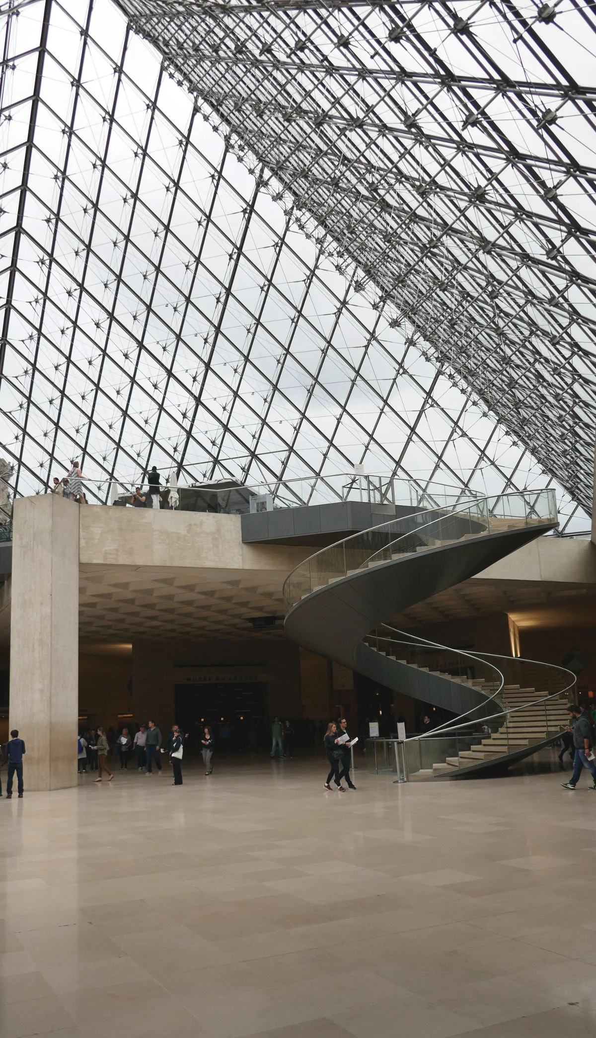 Louvre Museum Pyramid Entrance Interior, Paris, France