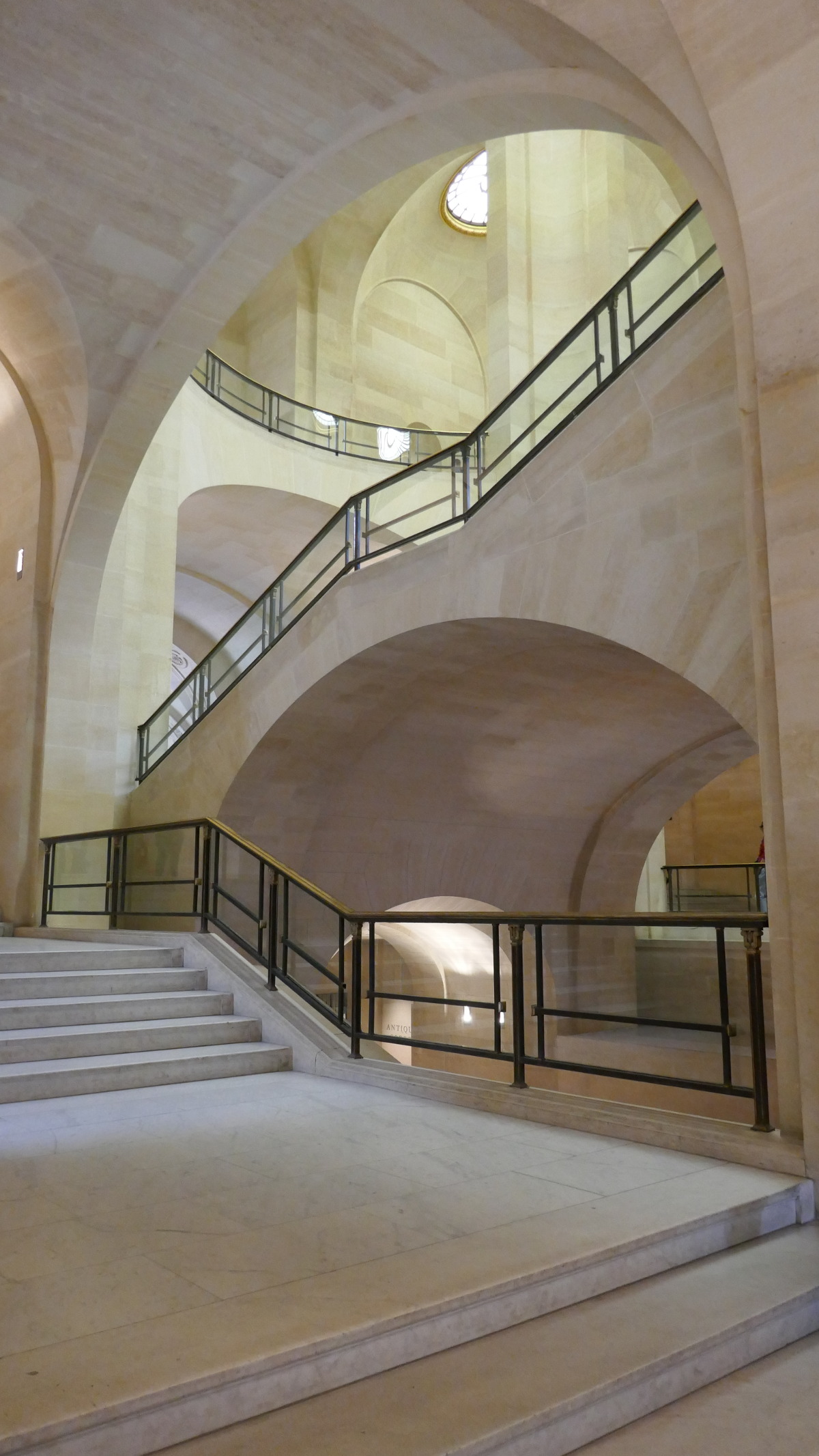 Stairwell, Louvre Museum Interior, Paris, France
