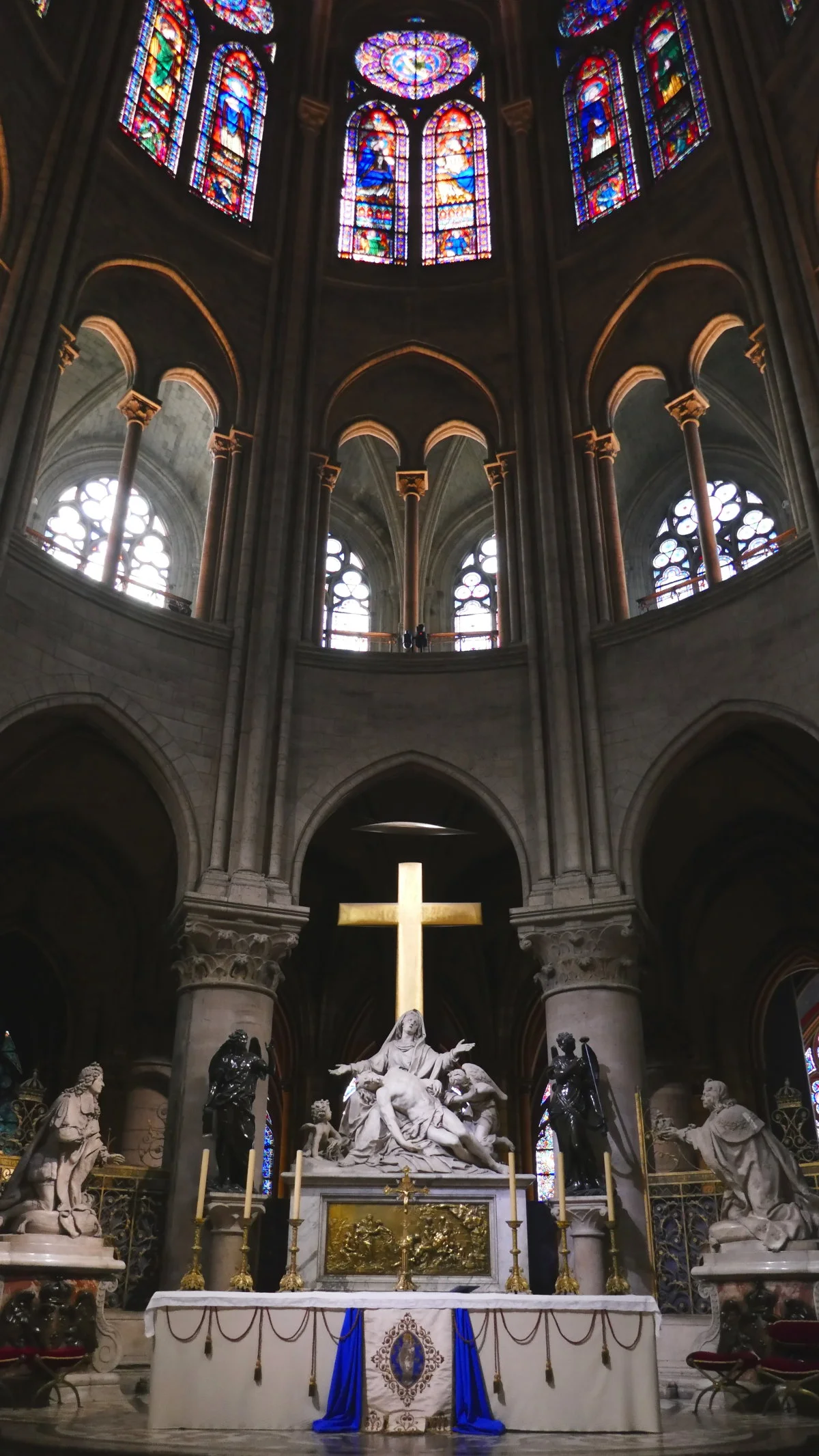 Altar, Notre-Dame Cathedral of Paris Interior, Paris, France