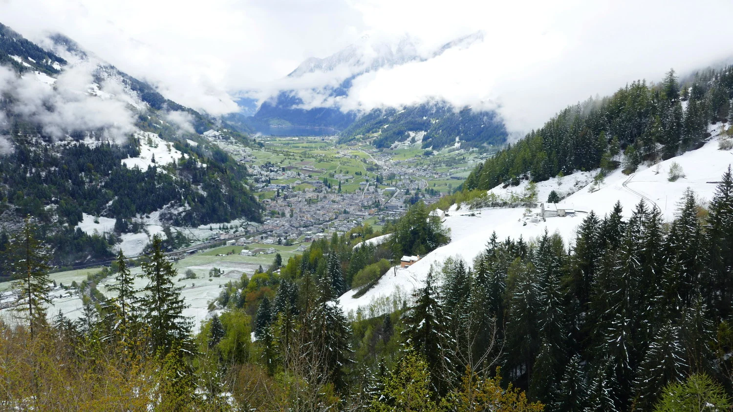 San Carlo Valley from Bernina Express Train, San Carlo, Switzerland