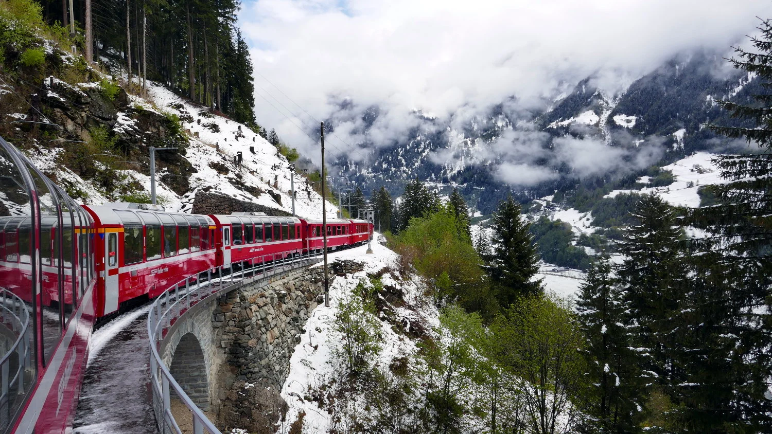 Landscape from Bernina Express Train, Poschiavo, Switzerland