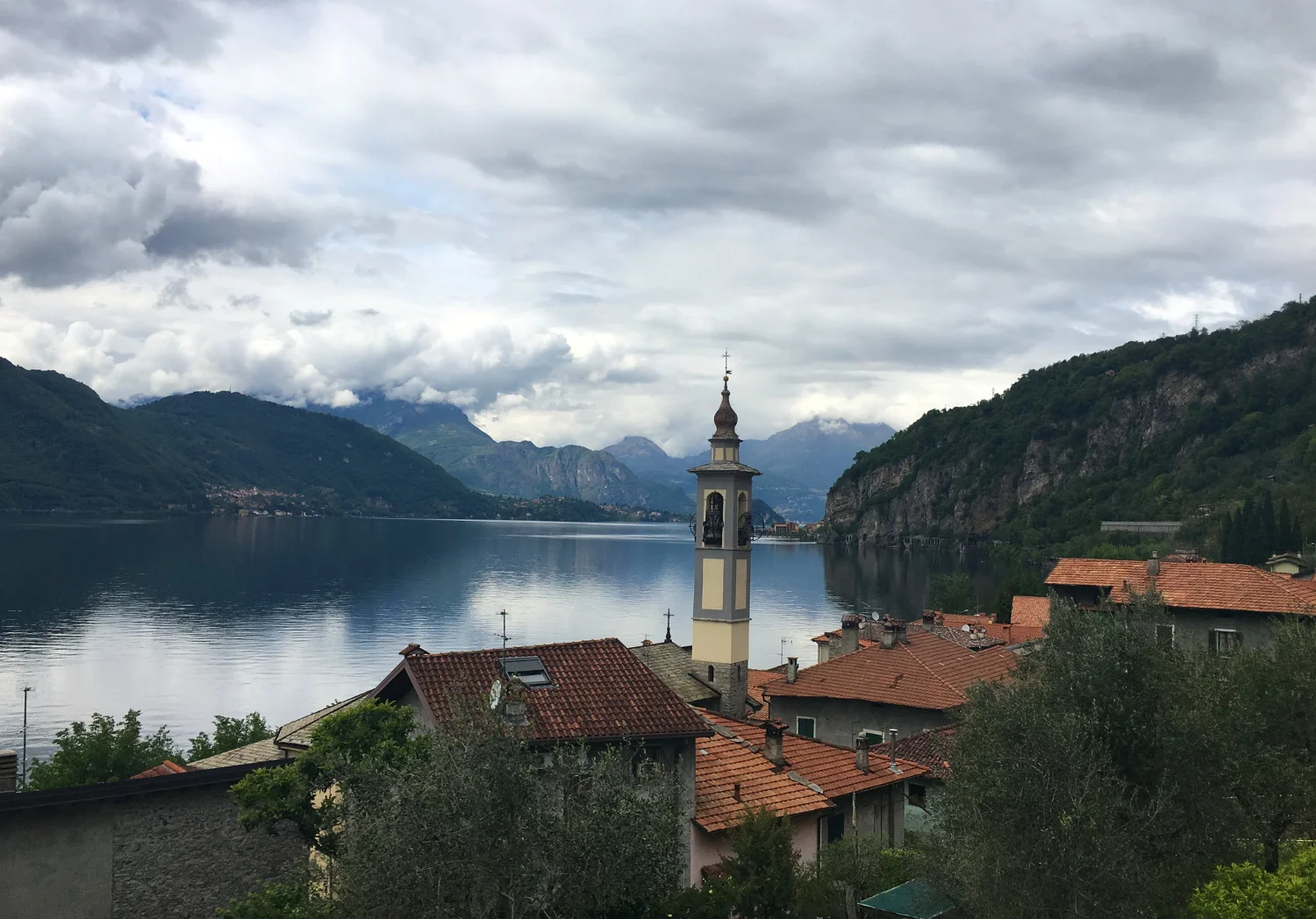 Lake Como from Bernina Express Train, Olcio, Italy