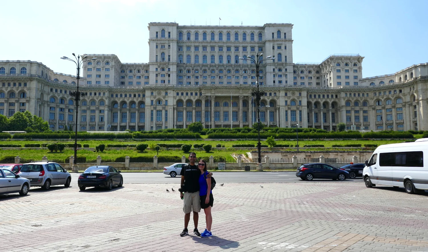 Us, Constitutional Square, Palace of the Parliament, Bucharest, Romania