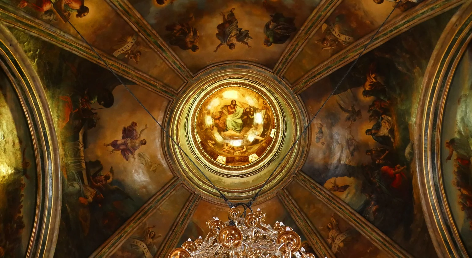 Dome, Saint Spyridon the New Church Interior, Bucharest, Romania