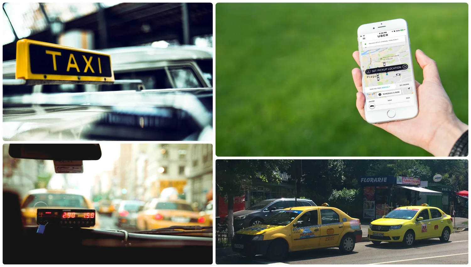 Bucharest, Romania. Taxi, Uber, Public Transportation.