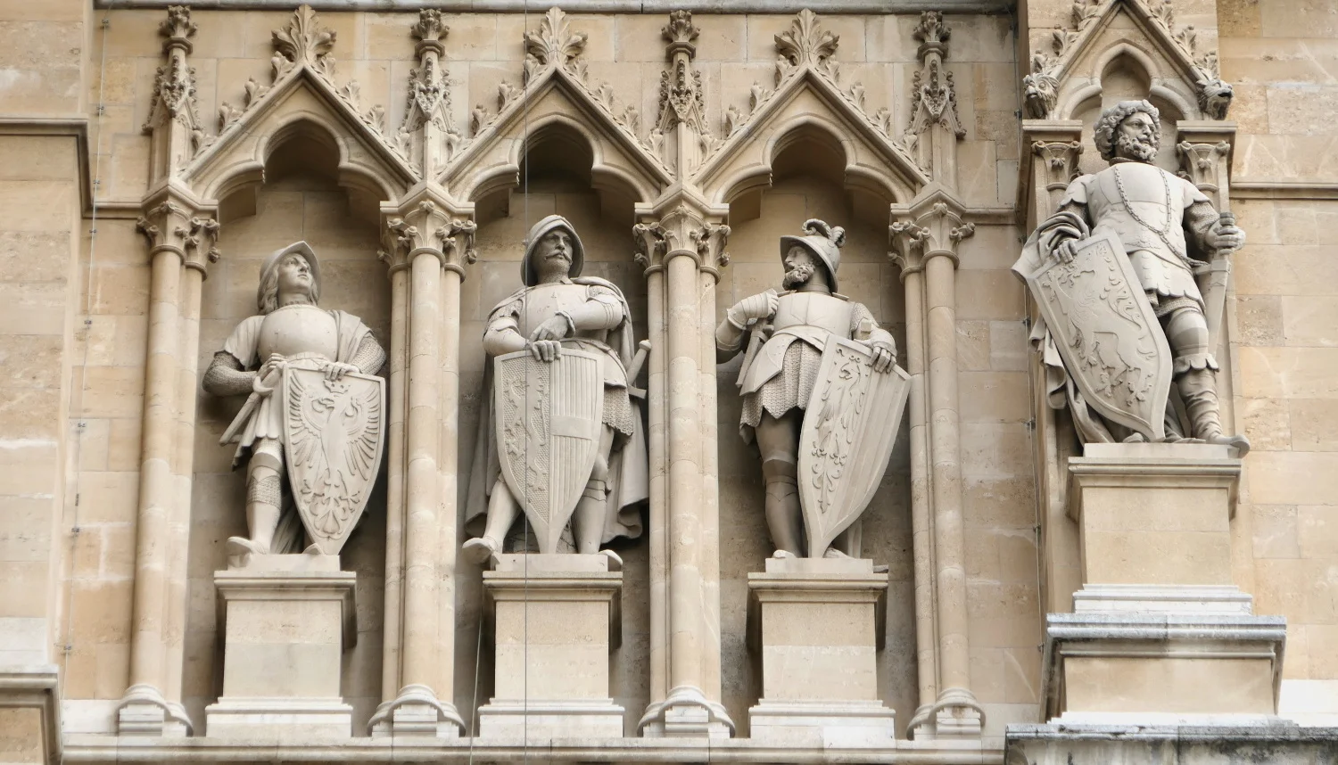 Sculptures, City Hall (Rathaus), Vienna, Austria