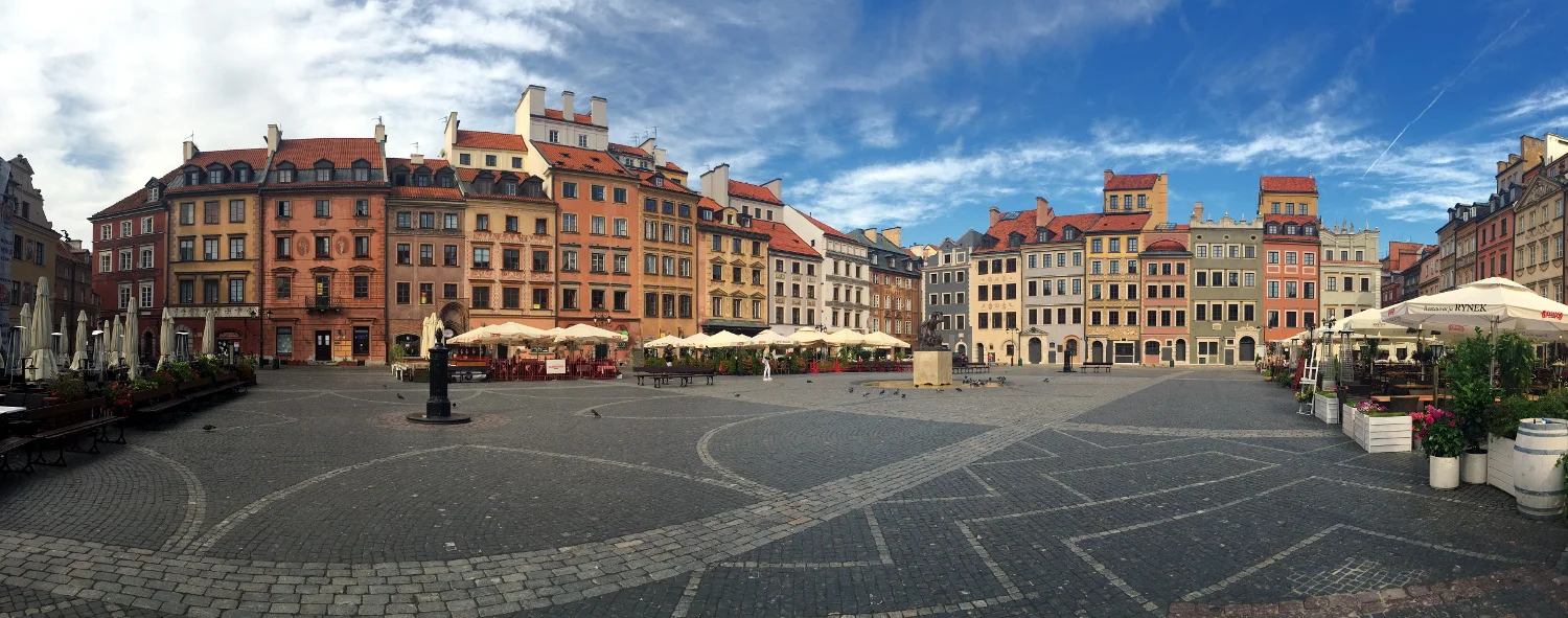 Panorama, Old Town, Warsaw, Poland