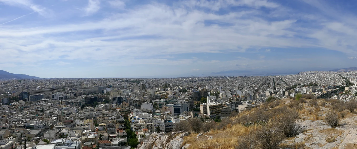 Panorama of Athens from Pynx Hill, Athens, Greece