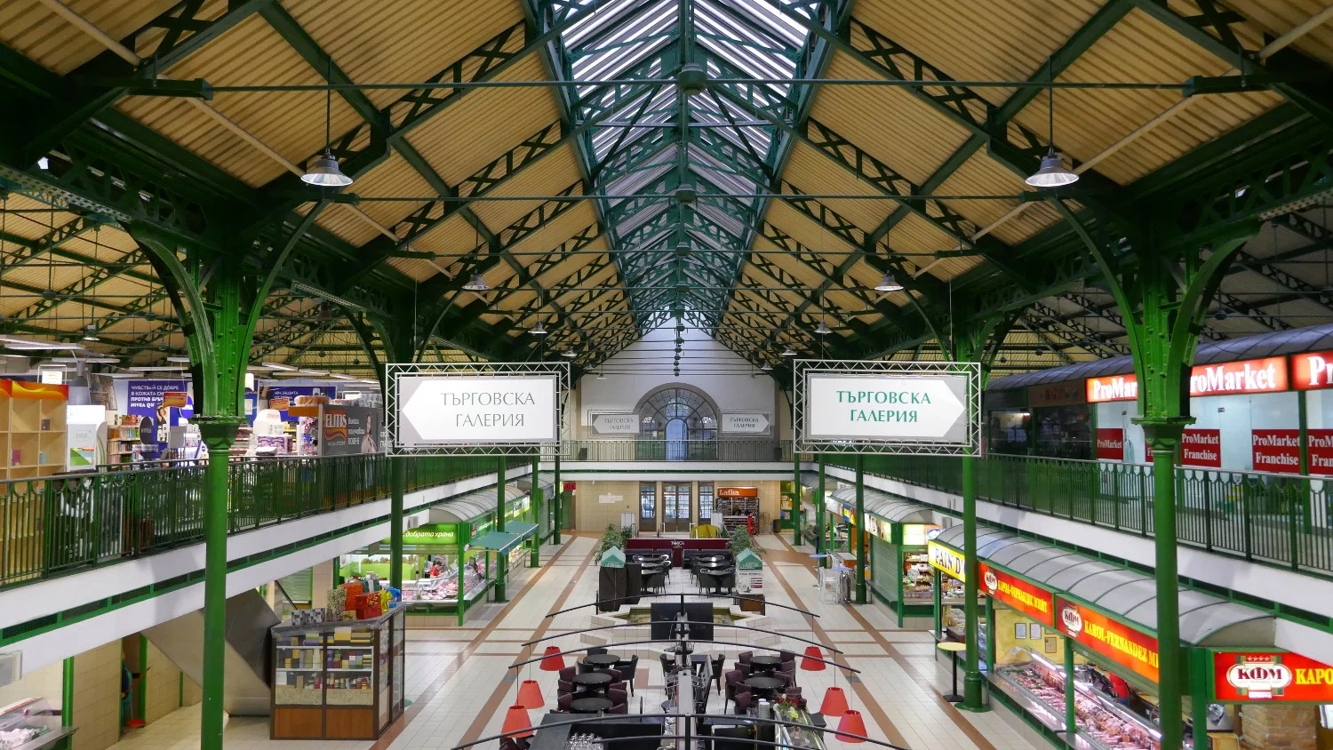 Main Hall, Central Sofia Market Hall Interior, Sofia, Bulgaria