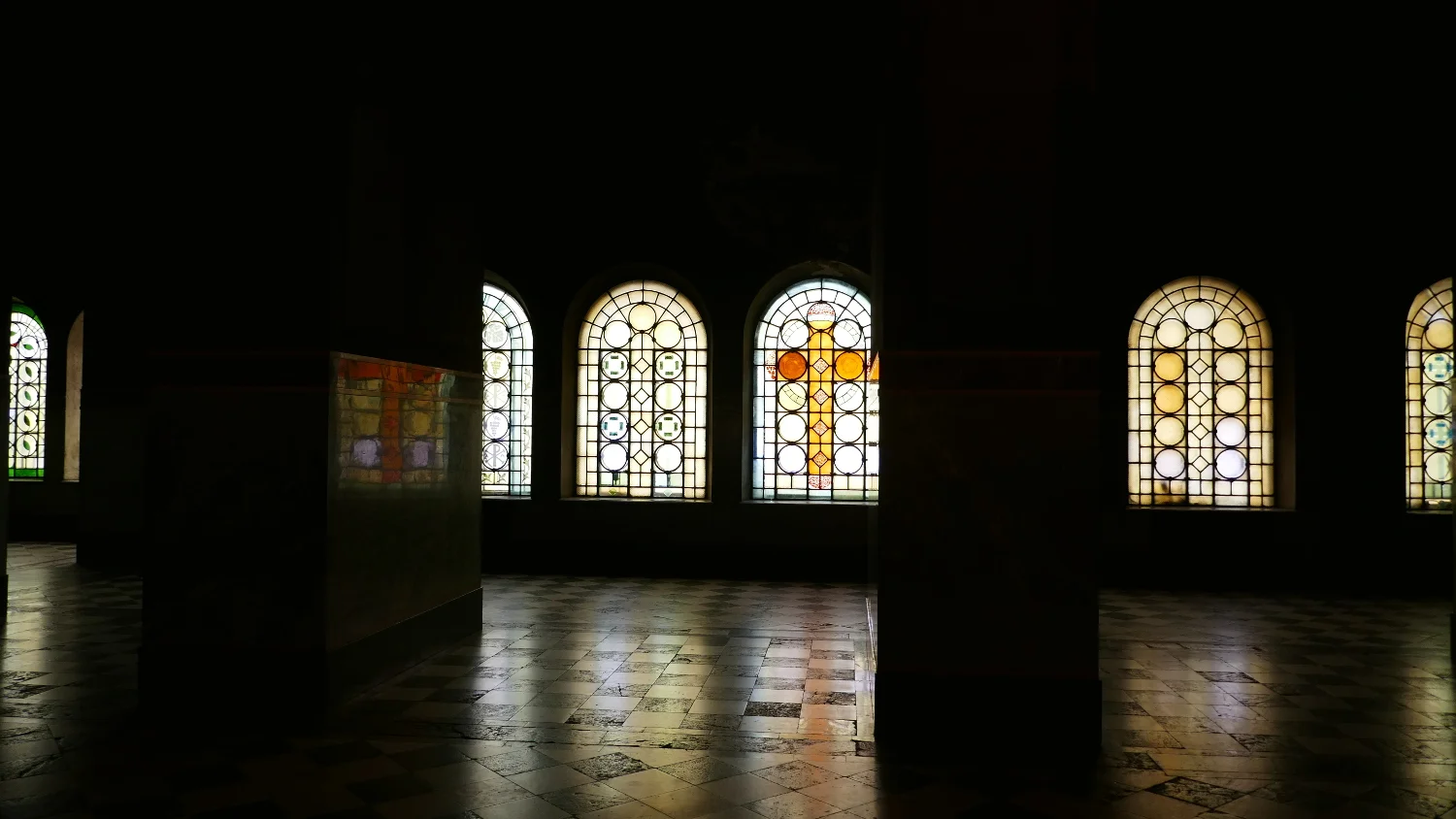 Stained Glass, Cathedral Saint Alexandar Nevski Interior, Sofia, Bulgaria
