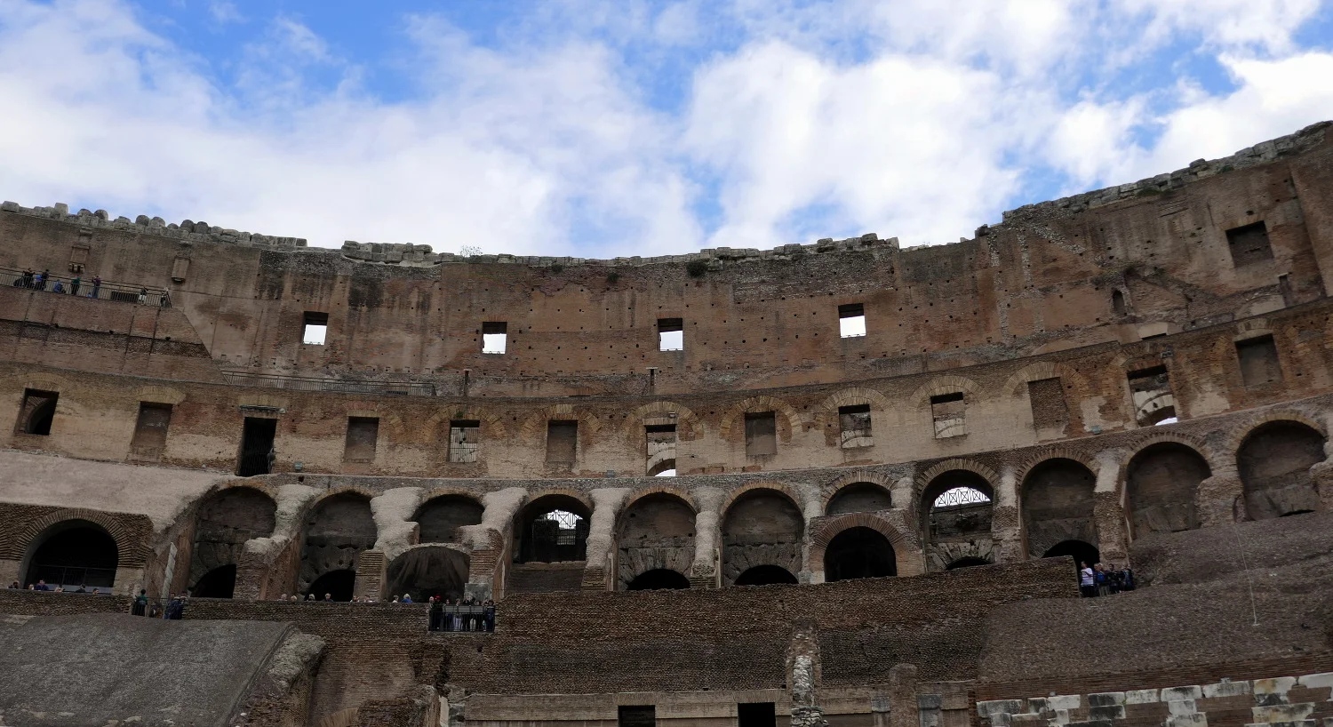 Colosseum Archways and Levels Interior, Rome, Italy