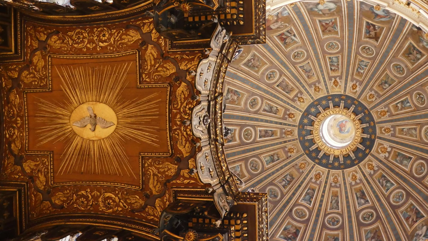 St. Peter's Baldachin and Domed Ceiling, St. Peter's Basilica, Vatican City State