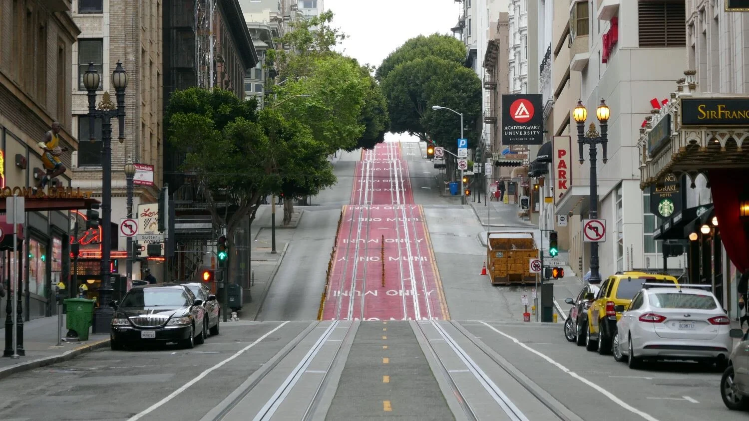Cable Car Tracks on Powell St, San Francisco, California, United States