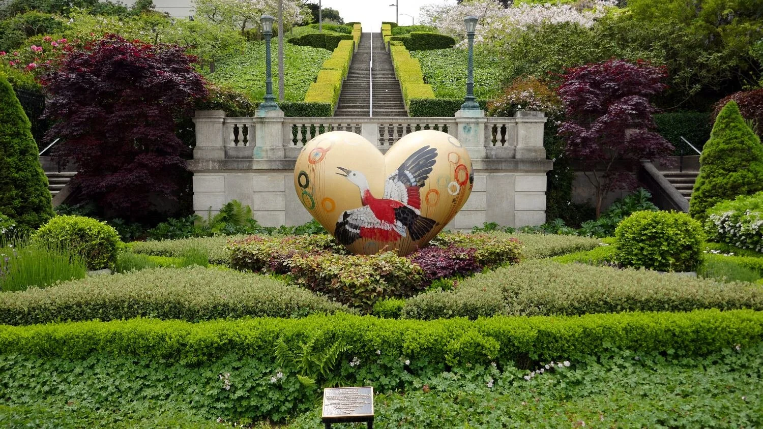 'Migrant Heart' by Hung Liu at Lyon Street Steps, San Francisco, California, United States