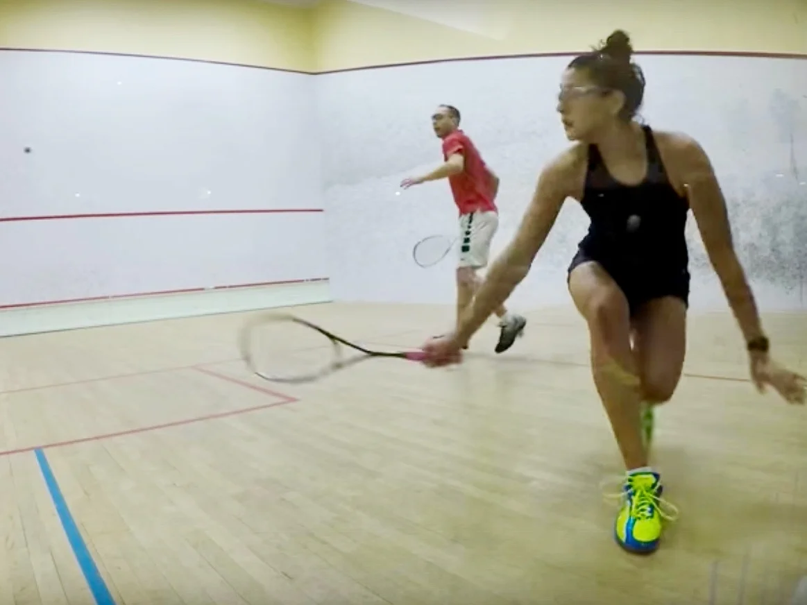 Nicole Bunyan playing in the Men’s 5.5 division in the 2017 Big Apple Open