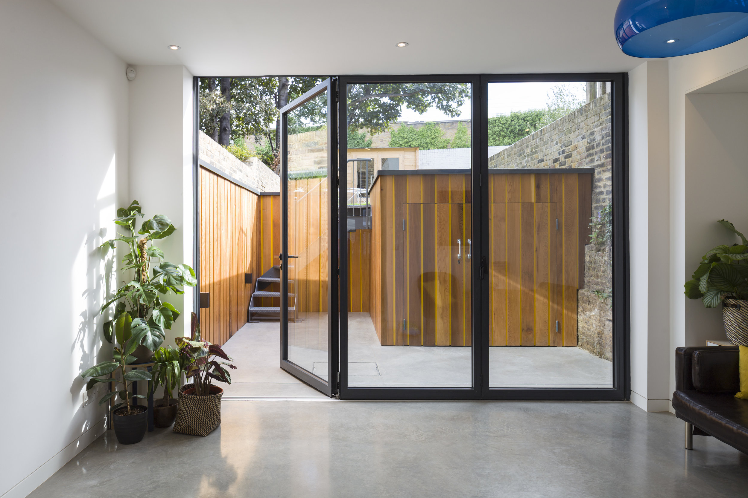 Daylight now streams into the lower level reflecting off the polished concrete floor.
