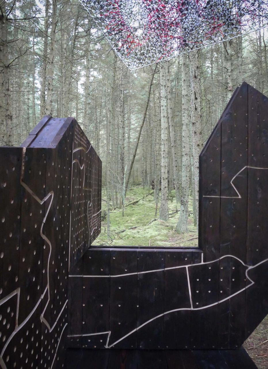 Inspired by the work of architect, composer and artist Iannis Xenakis, the structure is also intended as a graphic score, designed for musical interpretation.