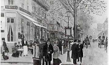 Cafe Tortoni, circa 1804 - Boulevard des Italiens, Paris