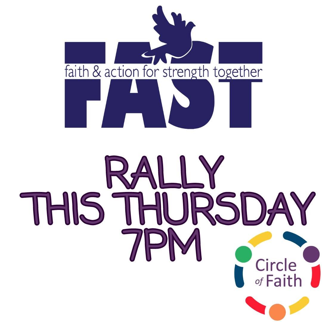 Tomorrow at 7pm we will gather at St. Michael the Archangel Catholic Church in Clearwater to attend the FAST rally. Here we will get important updates about the work we have been doing and prepare for the upcoming Nehemiah Action. #progressivechurch 