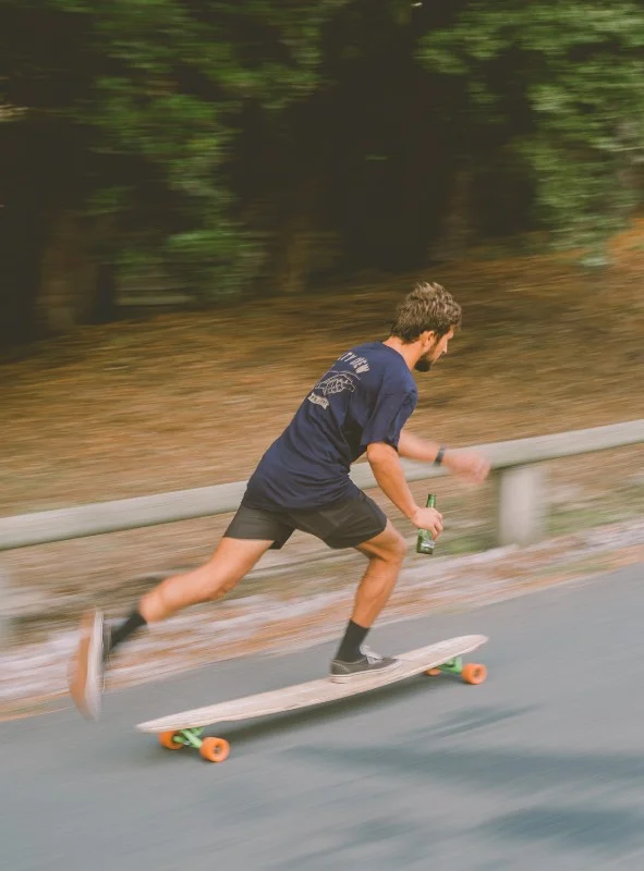 Long boarding to the surf house