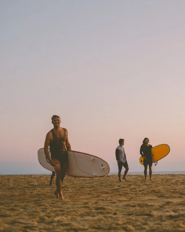 sunset surf
