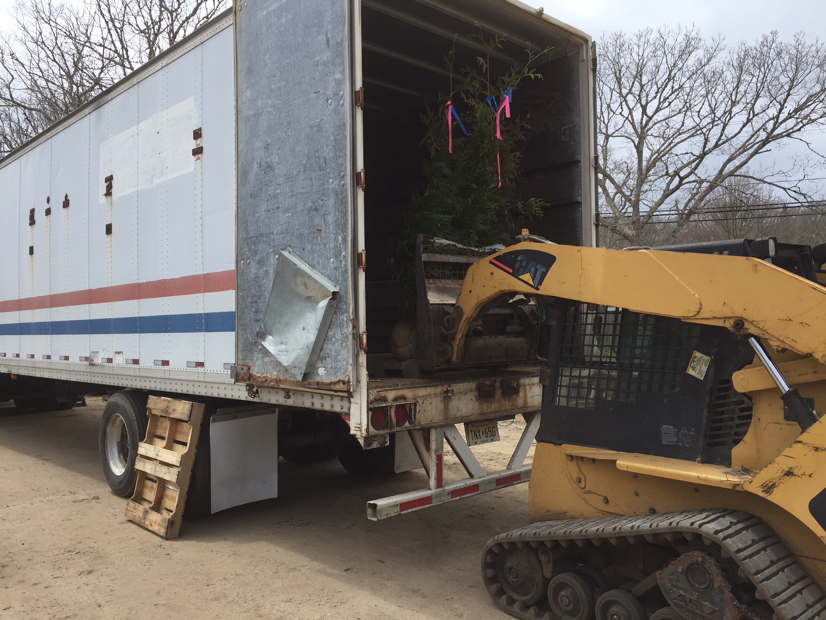 Unloading the truck