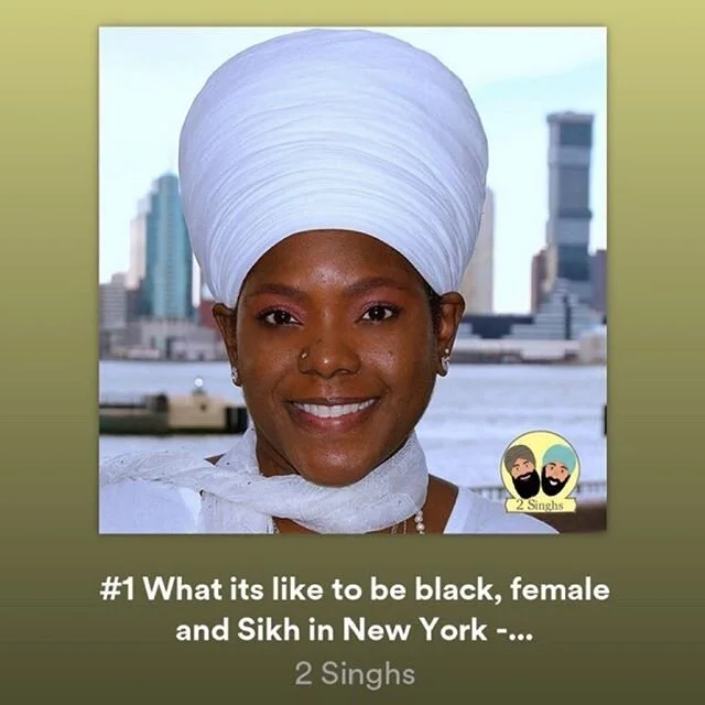 My friend and fellow Kundalini Yoga Teacher @marikabethel_vedyaamritakaur is interviewed in a podcast by two Sikh Brits (link in her bio) for an eye opening and reality checking view into living as an African American Sikh woman in NYC (her classes a