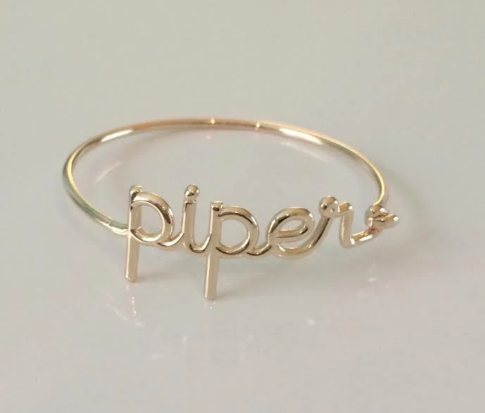 Jennifer Creel Script Name Bracelet w/ side closure