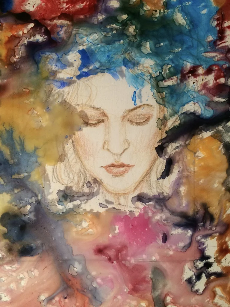 Experiments with plexiglass painting