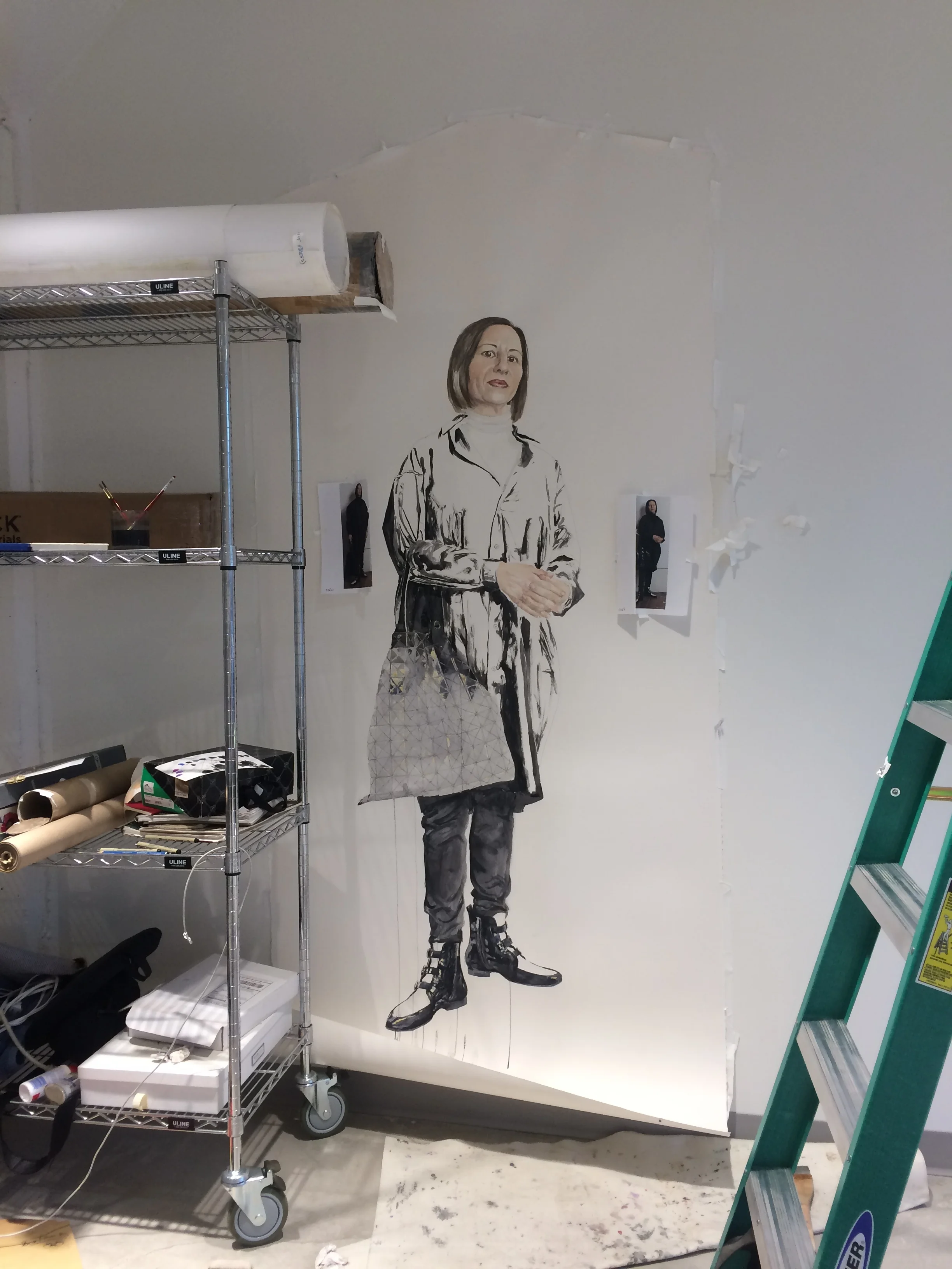  Portrait of Pamela Hornik in the studio. 