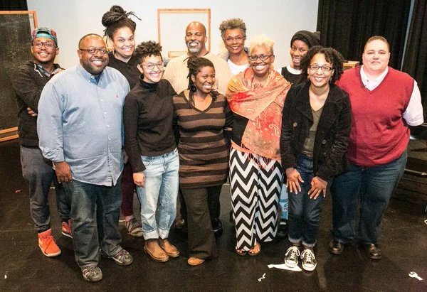 2015 Emerging Writers Fellows (left to right) and mentor