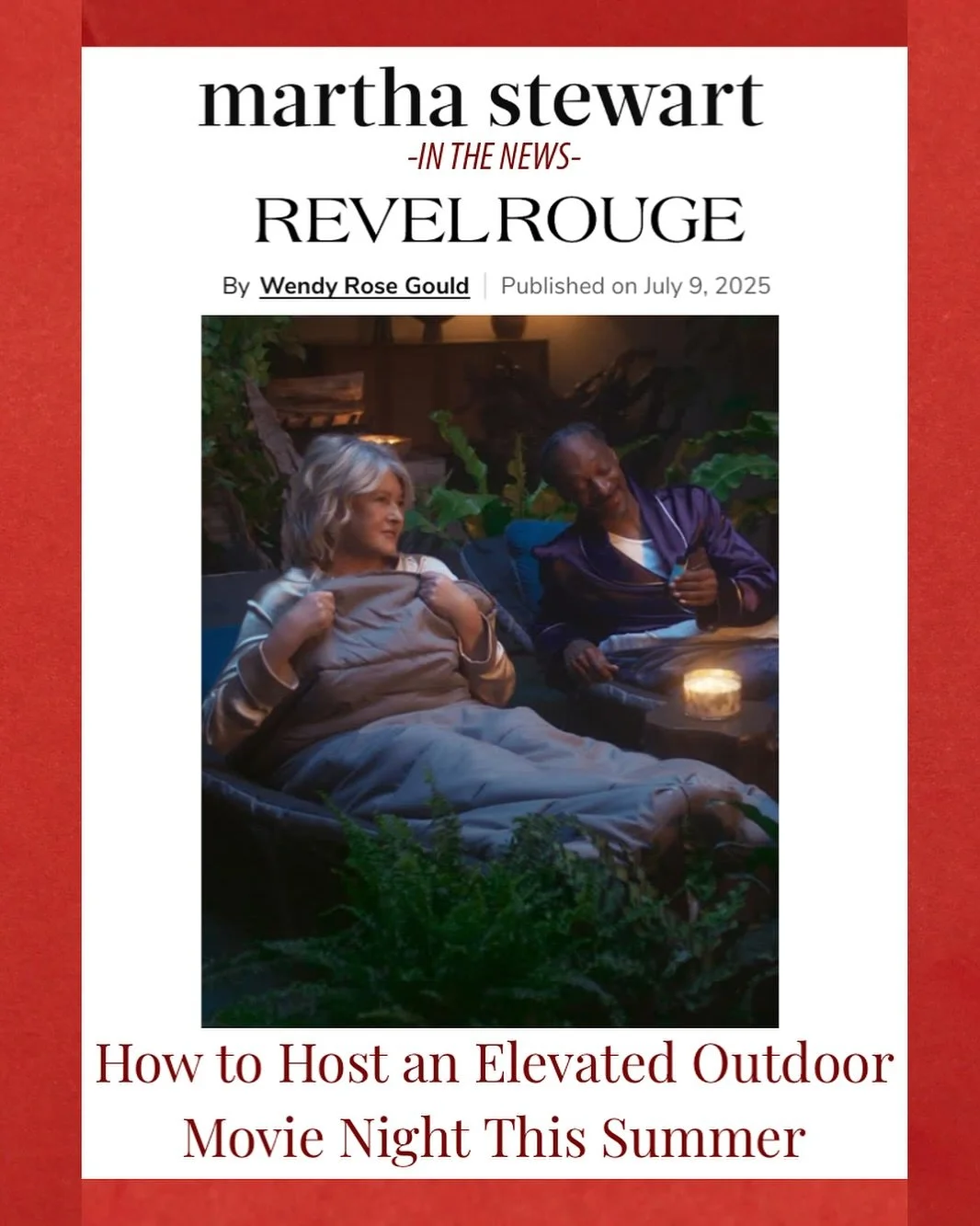Forget the theater, @marthastewarts @wendyrgould turned to our CEO Hank Stampfl for his insider secrets to hosting an unforgettable movie night at home. Tap the link in bio to see how the pros do it.