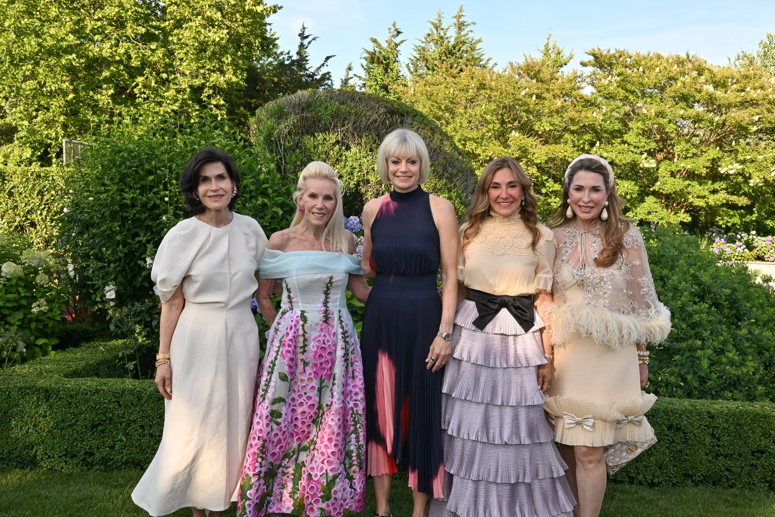 French Heritage Society Summer Soirée 7.17.26 - photo by Andrew Werner,  NZ8_8784 - Rosann Gutman, Cece Black, Jennifer Herlein, Maria Fishel, Ann Van Ness.jpg