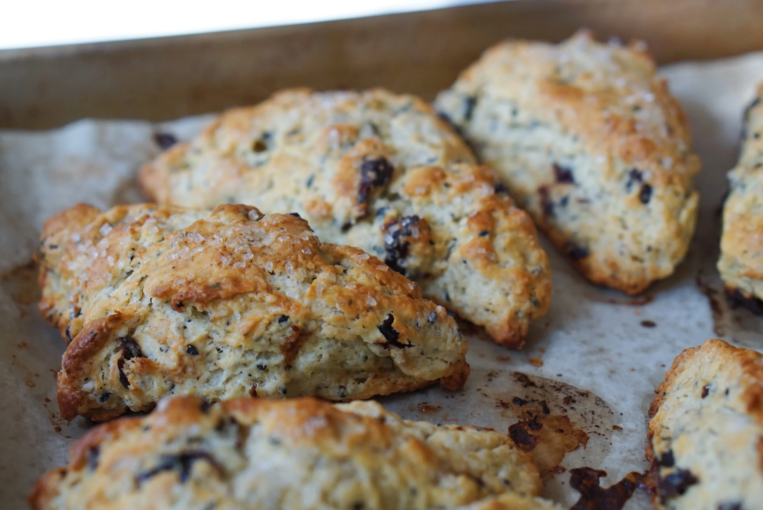 Black Sesame Cherry Scones