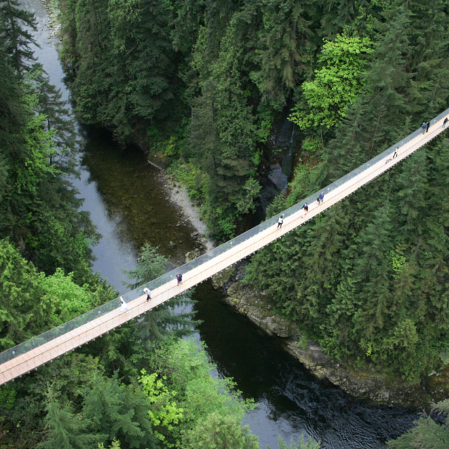 Capilano Suspension Bridge Landmark bridge perched in the treetops. www.capbridge.com