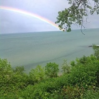 Sharing a few pics from guests today! What a great shot! Thanks Deborah! #lakeview #lakehouse #rainbow #airbnb #homeaway #humboldthome