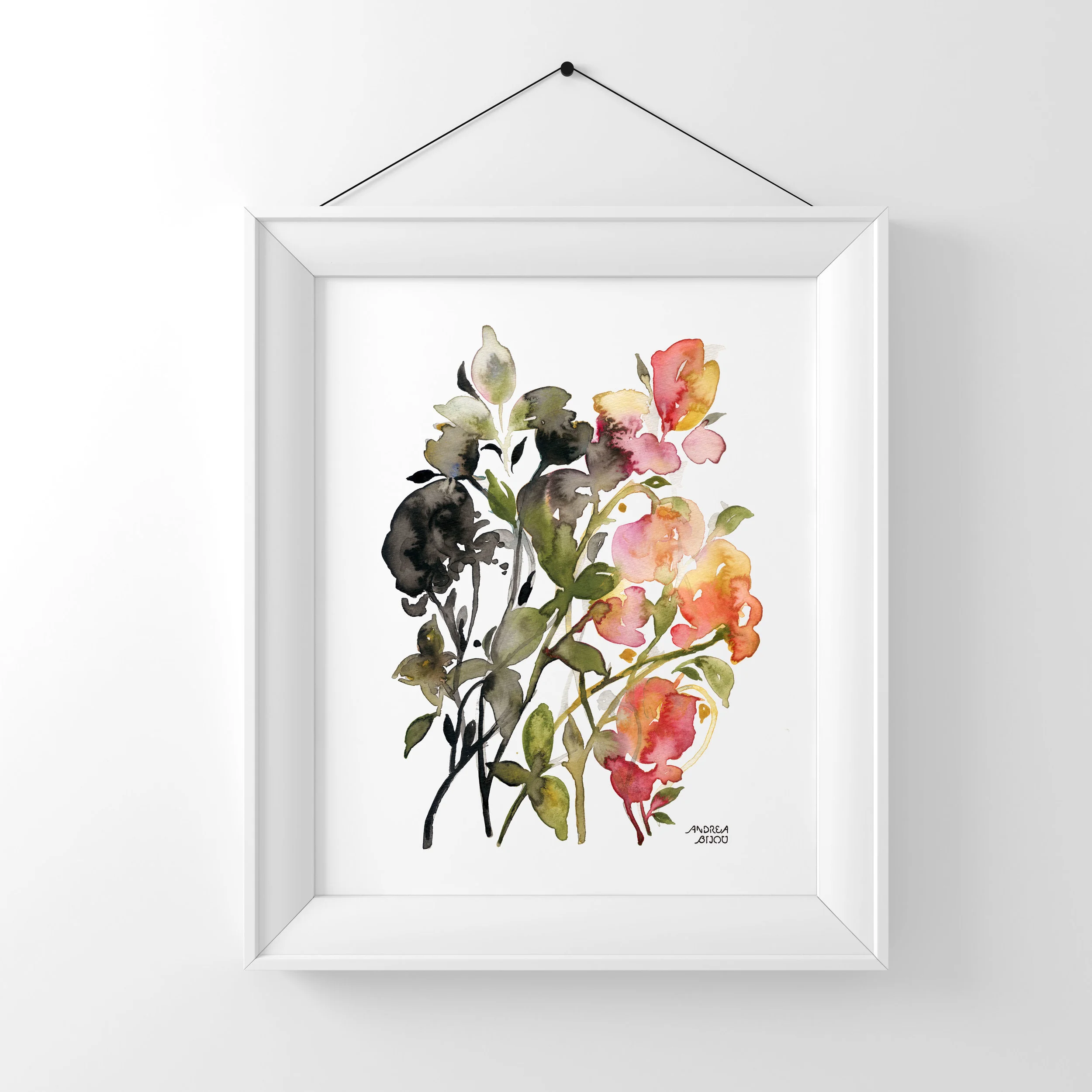 Back to Life Watercolor Bouquet Art Print