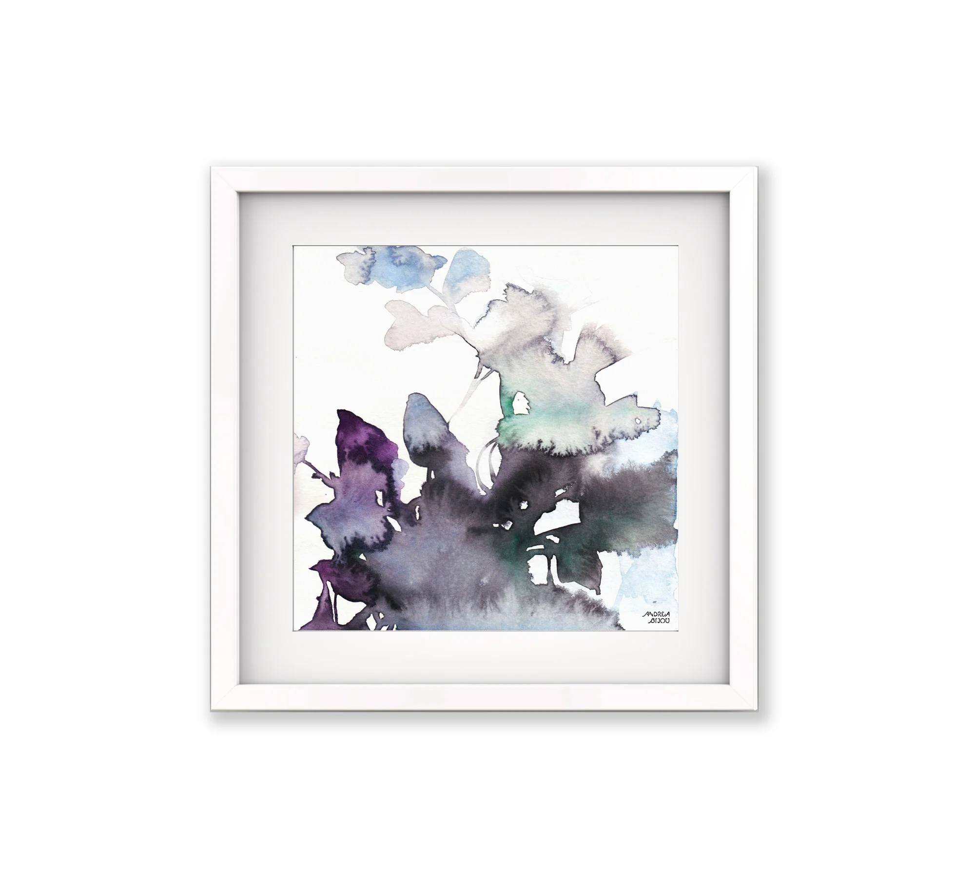 WatercolorFlowersBluePurpleFramed.jpg