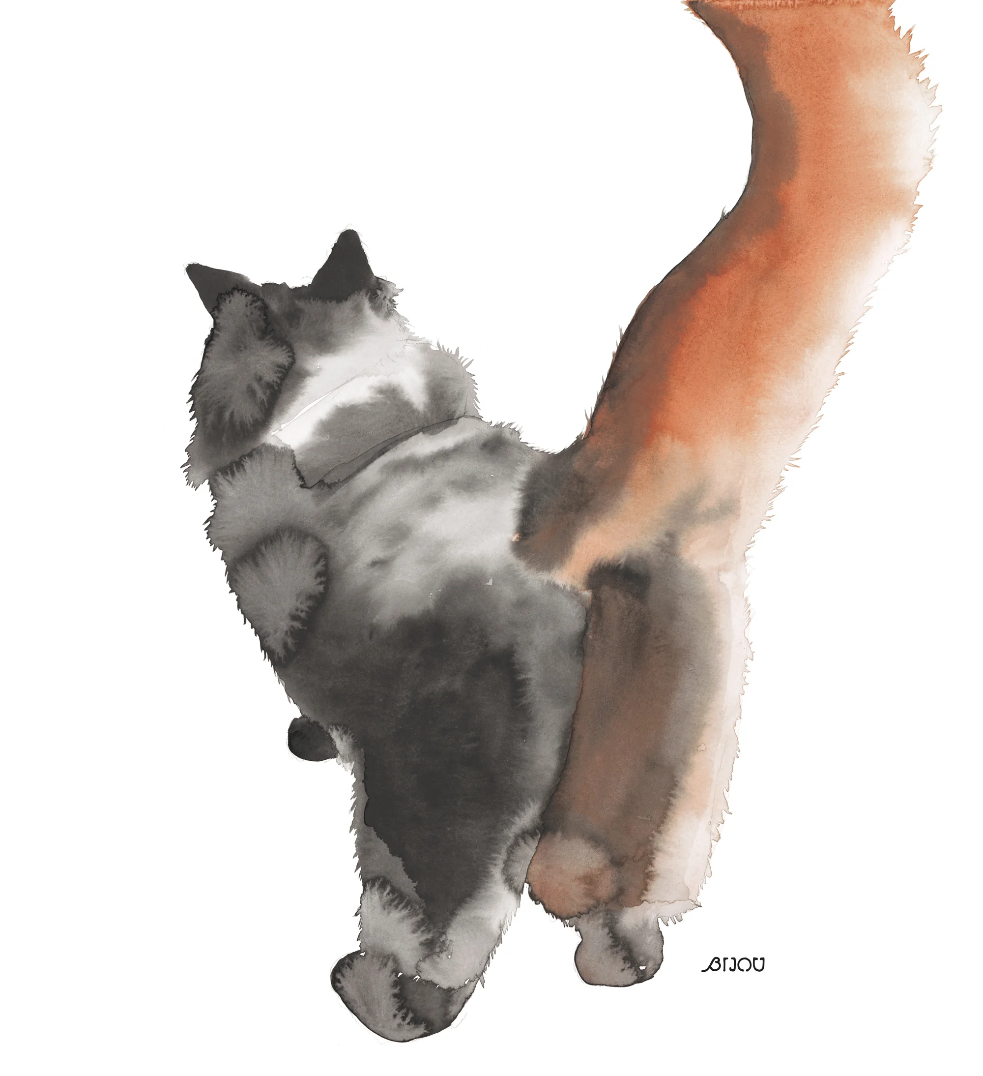 Ashy 16x16 inches Watercolor on Paper