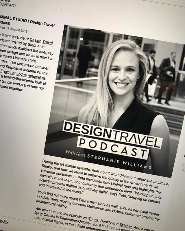 We recently chatted with Peta Heffernan of @liminalstudio about a new project, the Coastal Pavilions @freycinetlodge in Tasmania, as well as how she and partner Elvio Brianese run their Hobart-based studio which collaborates with other talent and studios around the world. Listen via the link in bio, or search Design Travel on your favourite platform.