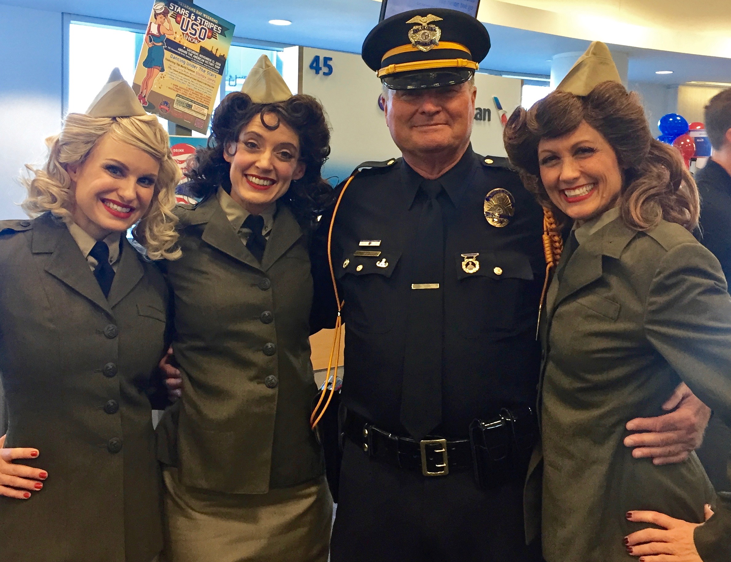 The Swing Dolls with one of LA's finest