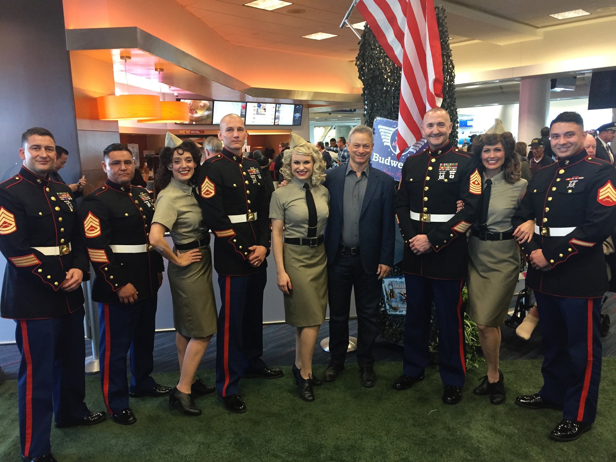 75th Anniversary of Pearl Harbor Honor Flight, w/ Gary Sinise and some brave Marines
