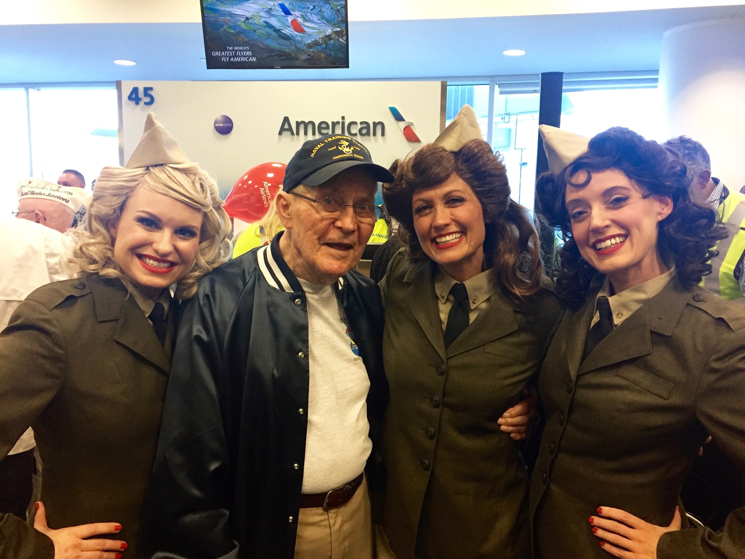 With Pearl Harbor survivor at the 75th Anniversary Honor Flight