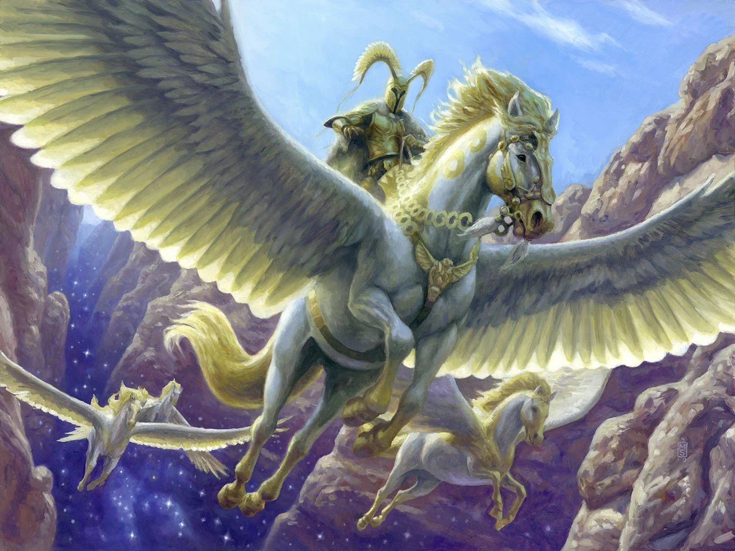 Done for Theros: Beyond Death . Oil on gessobord, 18” x 24”, 2019. ©2020 Wizards of the Coast This painting has been sold