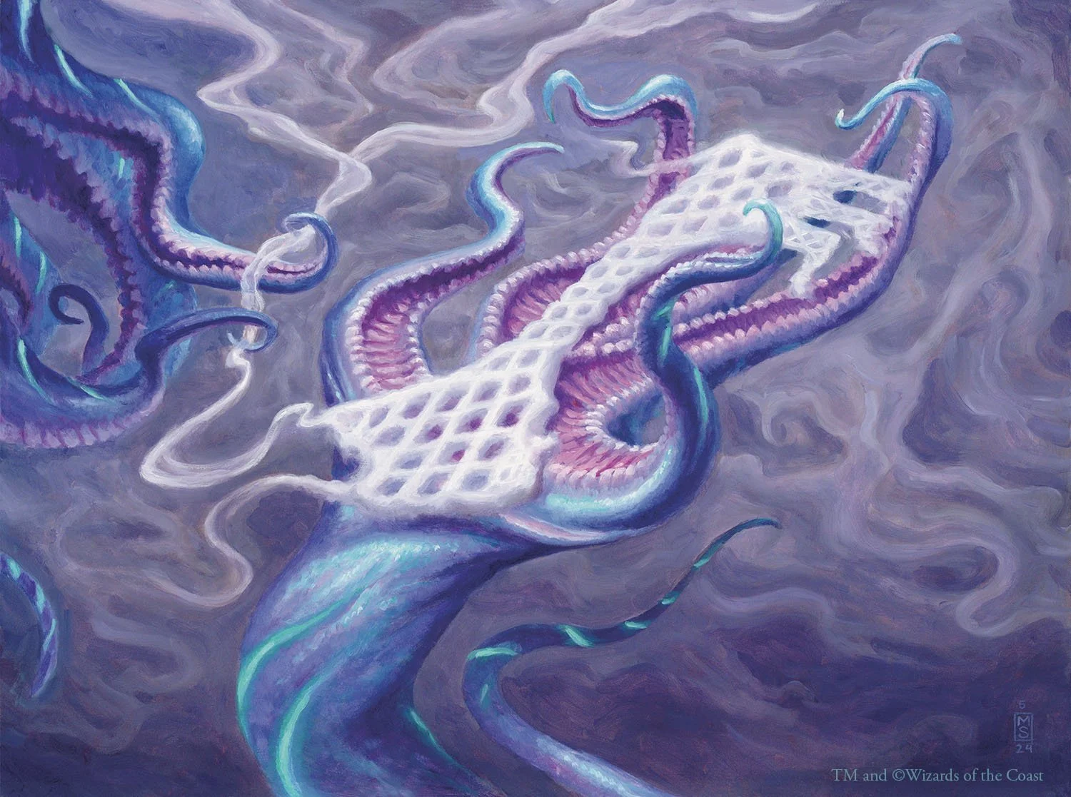 Done for Edge of Eternities . Oil on Gessobord , 2024. TM and ©2025 Wizards of the Coast This painting has been sold.