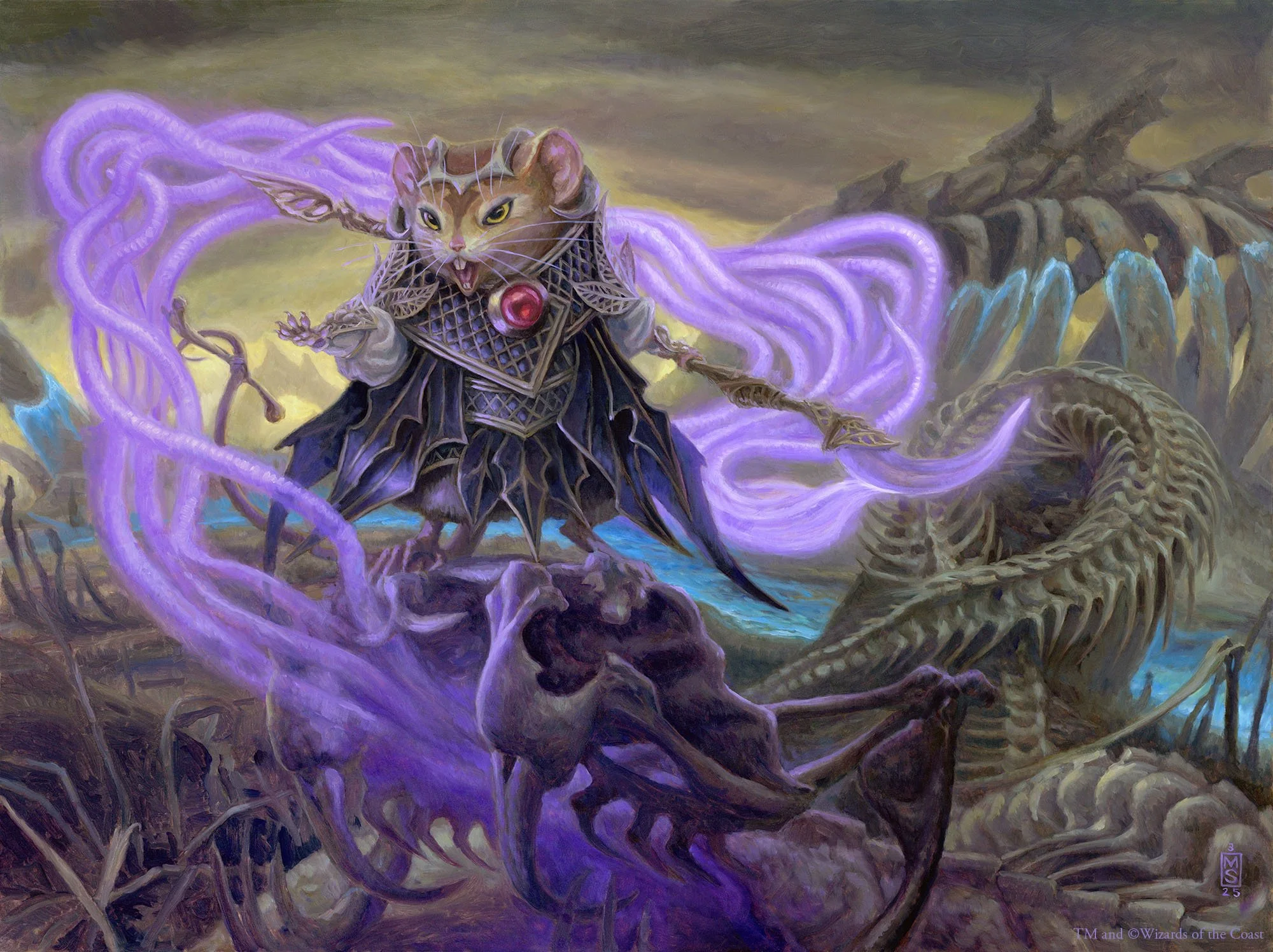 Done for  Reality Fracture .  Oil on gessobord, 18” x 24” , 2025. TM and ©2026 Wizards of the Coast  This painting has been sold. 
