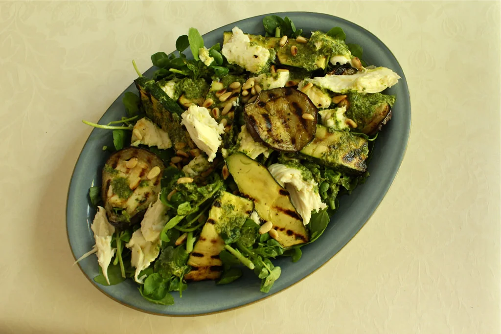 Courgette, Aubergine and Mozzarella Salad